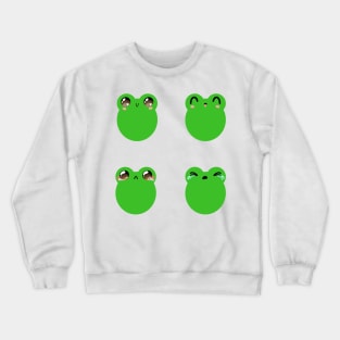 Cute frog face expressions Crewneck Sweatshirt